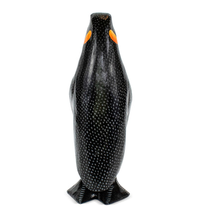Wood Penguin Figurine – Hand Carved Arctic Animal Statue, Winter Shelf Decor