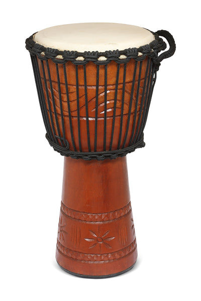 20 inch professional hand carved wooden djembe drum with goat skin head and rope tuning