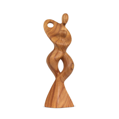 Wooden Handmade Abstract Sculpture Statue Handcrafted "Dance with Me" Gift Figurine