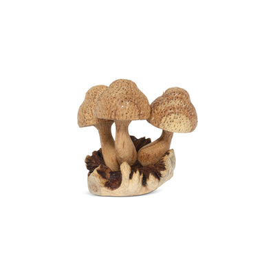 Mini mushroom carving handmade by Indonesian artisan