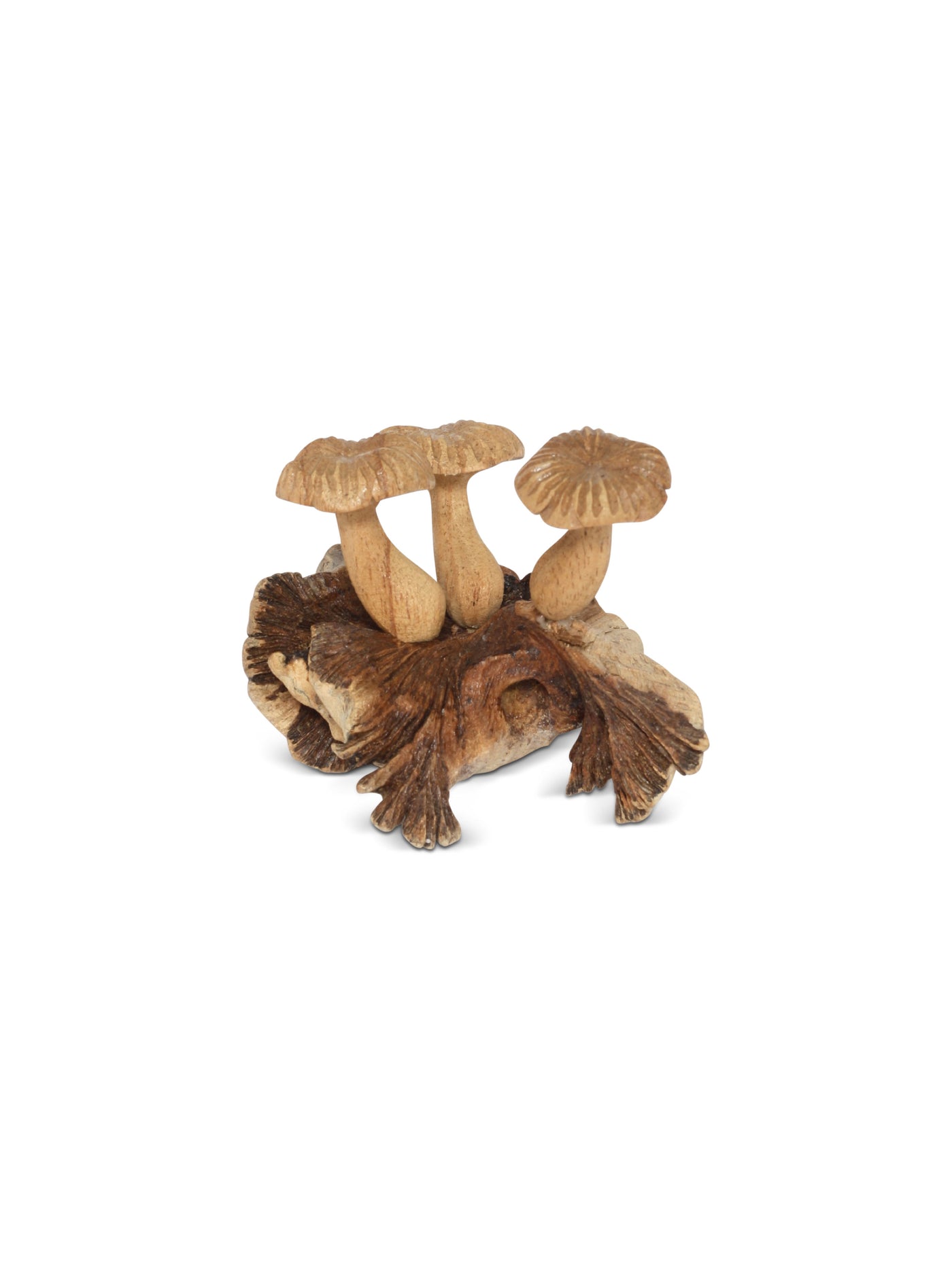 Decorative mushroom figurine on a white background