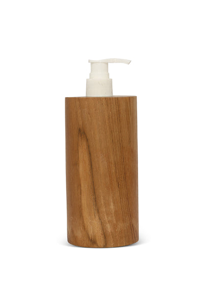 Cylinder wood soap and lotion dispenser handmade artisan rustic décor