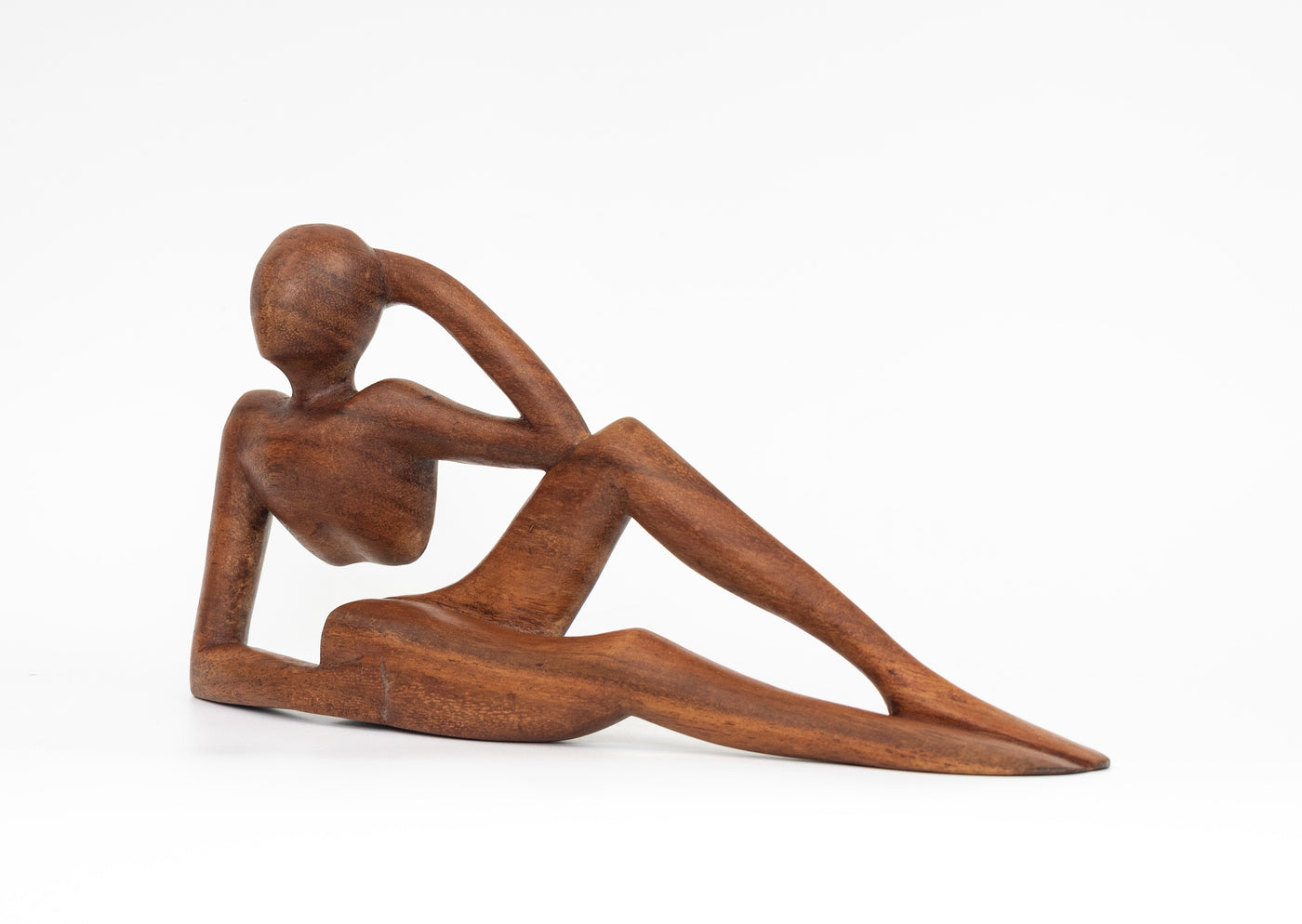 12" Wooden Handmade Abstract Sculpture Handcrafted "Relaxing Man B" Home Decor Decorative Figurine Accent Decoration Hand Carved Statue