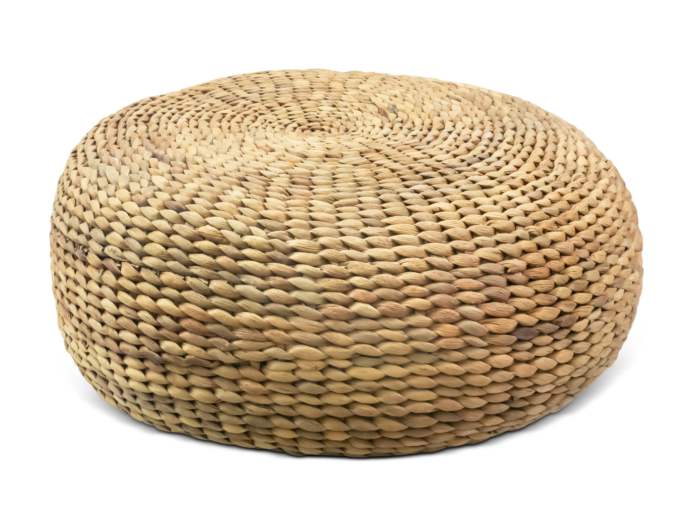 25" Hand Woven Round Coffee Table Handmade Water Hyacinth Home Decor Display Side Contemporary Accent Table