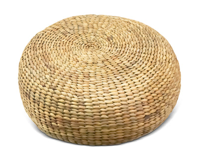 25" Hand Woven Round Coffee Table Handmade Water Hyacinth Home Decor Display Side Contemporary Accent Table