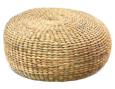 25" Hand Woven Round Coffee Table Handmade Water Hyacinth Home Decor Display Side Contemporary Accent Table