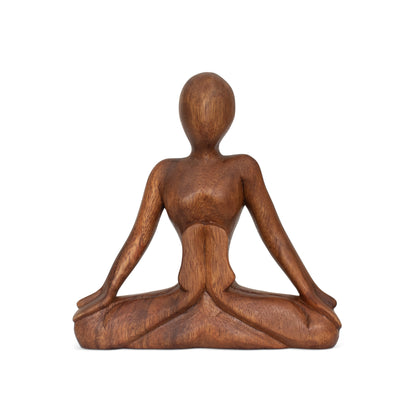 Wooden Handmade Mini Yoga Figurines, Yoga Pose Statue, Yoga Room Studio Decor, Mindful Home Decor Yogi Gift, Decorative Shelf Decor Objects - Cobbler's Pose