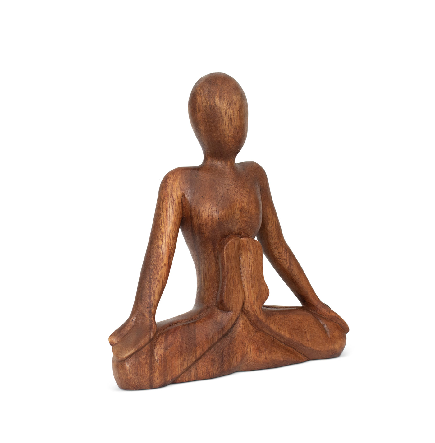 8" Wooden Handmade Mini Yoga Figurines, Yoga Pose Statue, Yoga Room Studio Decor, Mindful Home Decor Yogi Gift, Decorative Shelf Decor Objects, Zen Inspired - Cobbler's Pose