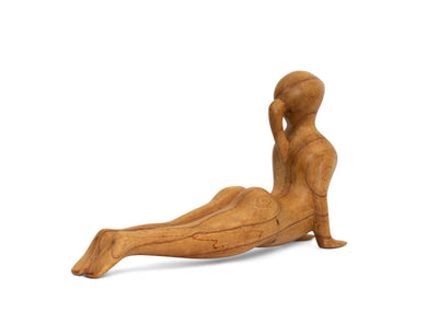 10" Wooden Handmade Mini Yoga Figurines, Yoga Pose Statue, Yoga Room Studio Decor, Mindful Home Decor Yogi Gift, Decorative Shelf Decor Objects - Cobra Pose
