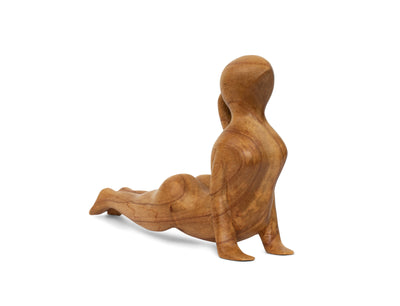 10" Wooden Handmade Mini Yoga Figurines, Yoga Pose Statue, Yoga Room Studio Decor, Mindful Home Decor Yogi Gift, Decorative Shelf Decor Objects - Cobra Pose