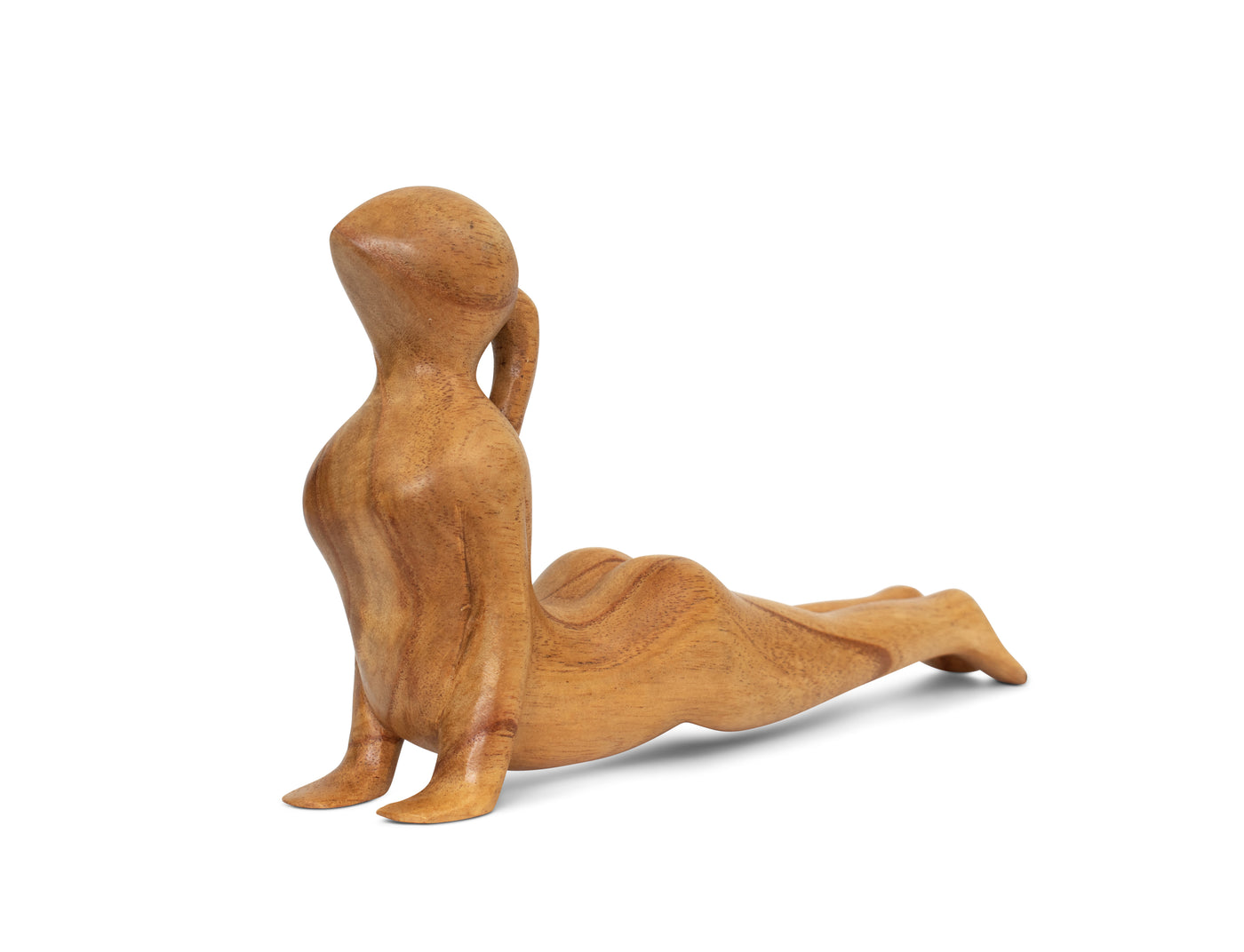 10" Wooden Handmade Mini Yoga Figurines, Yoga Pose Statue, Yoga Room Studio Decor, Mindful Home Decor Yogi Gift, Decorative Shelf Decor Objects - Cobra Pose