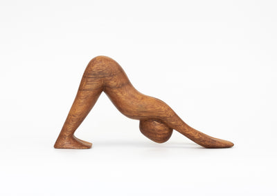8" Wooden Handmade Mini Yoga Figurines, Yoga Pose Statue, Yoga Room Studio Decor, Mindful Home Decor Yogi Gift, Decorative Shelf Decor Objects - Downward Facing Dog