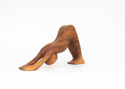 8" Wooden Handmade Mini Yoga Figurines, Yoga Pose Statue, Yoga Room Studio Decor, Mindful Home Decor Yogi Gift, Decorative Shelf Decor Objects - Downward Facing Dog