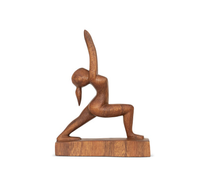 Wooden Handmade Mini Yoga Figurines, Yoga Pose Statue, Yoga Room Studio Decor, Mindful Home Decor Yogi Gift, Decorative Shelf Decor Objects - High Lunge
