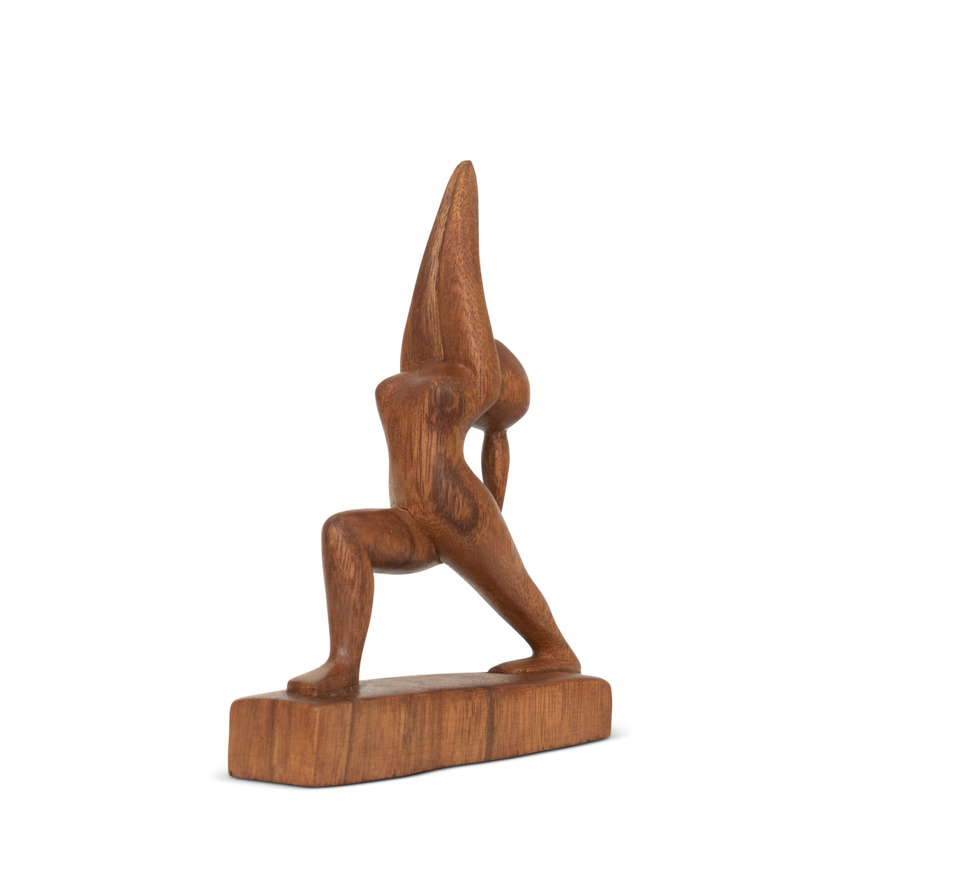 8" Wooden Handmade Mini Yoga Figurines, Yoga Pose Statue, Yoga Room Studio Decor, Mindful Home Decor Yogi Gift, Decorative Shelf Decor Objects - High Lunge