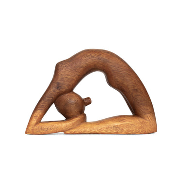8" Wooden Handmade Mini Yoga Figurines, Yoga Pose Statue, Yoga Room Studio Decor, Mindful Home Decor Yogi Gift, Decorative Shelf Decor Objects - King Pigeon Pose