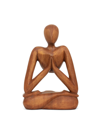 Wooden Handmade Mini Yoga Figurines, Yoga Pose Statue, Yoga Room Studio Decor, Mindful Home Decor Yogi Gift, Decorative Shelf Decor Objects - Lotus Pose