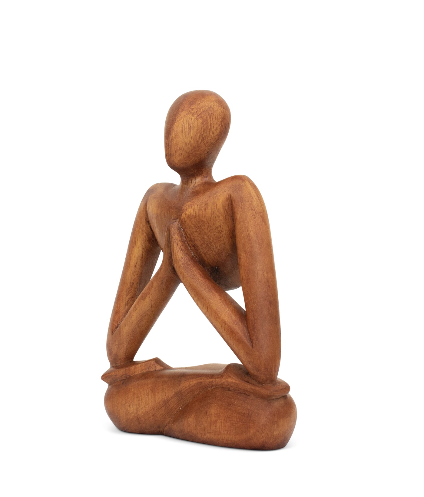8" Wooden Handmade Mini Yoga Figurines, Yoga Pose Statue, Yoga Room Studio Decor, Mindful Home Decor Yogi Gift, Decorative Shelf Decor Objects - Lotus Pose