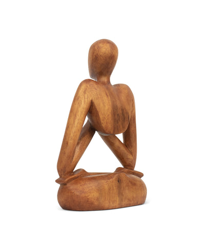 8" Wooden Handmade Mini Yoga Figurines, Yoga Pose Statue, Yoga Room Studio Decor, Mindful Home Decor Yogi Gift, Decorative Shelf Decor Objects - Lotus Pose