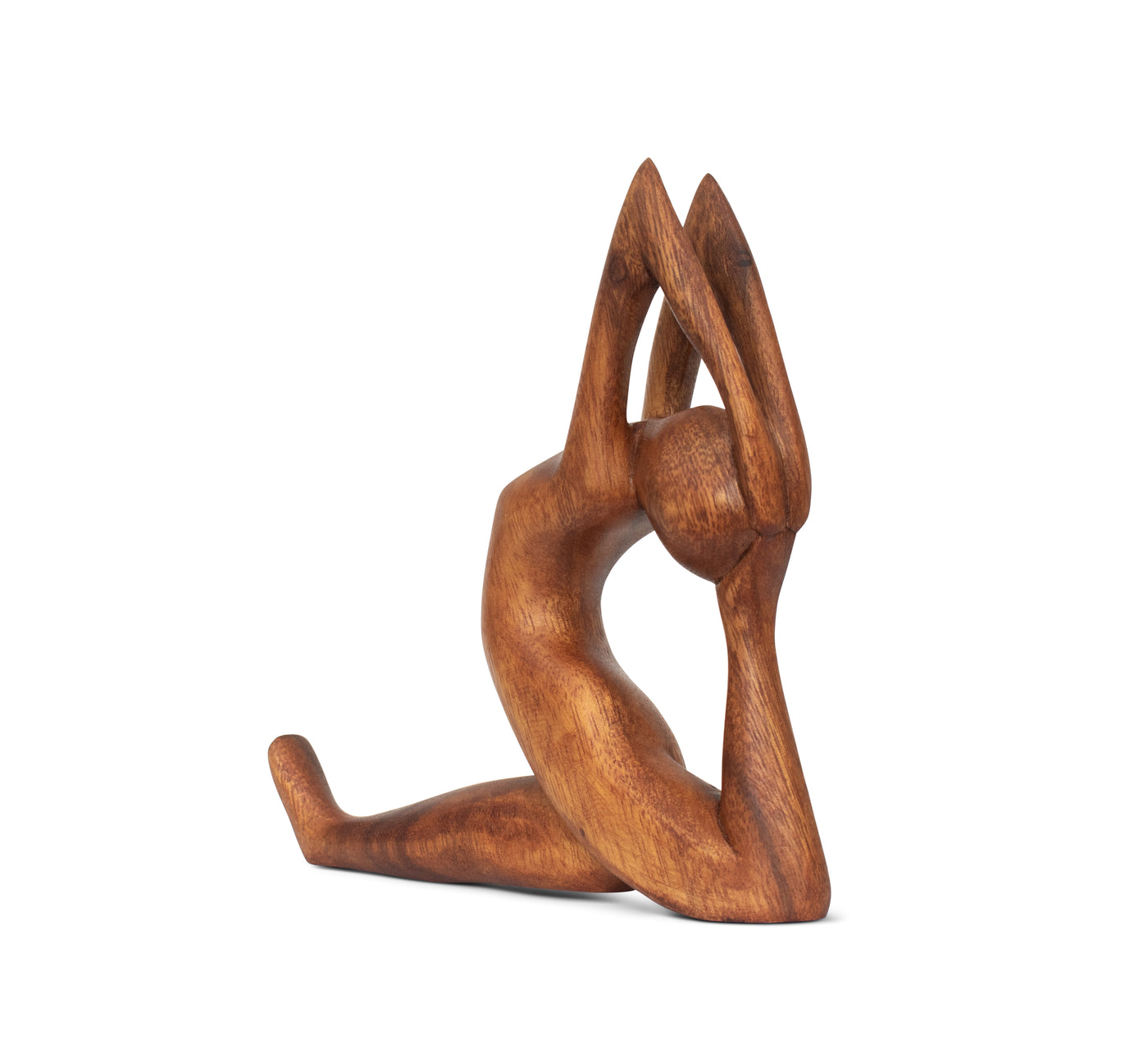8" Wooden Handmade Mini Yoga Figurines, Yoga Pose Statue, Yoga Room Studio Decor, Mindful Home Decor Yogi Gift, Decorative Shelf Decor Objects - One-Legged Split in Mermaid Pose
