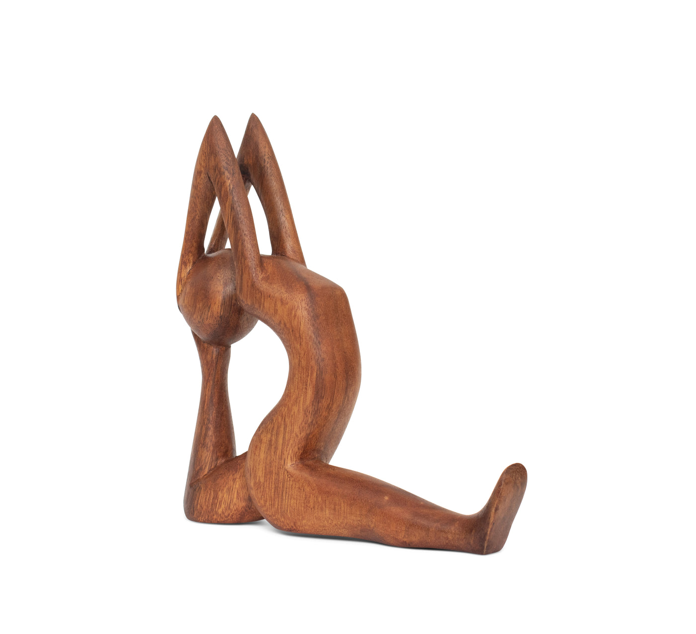 8" Wooden Handmade Mini Yoga Figurines, Yoga Pose Statue, Yoga Room Studio Decor, Mindful Home Decor Yogi Gift, Decorative Shelf Decor Objects - One-Legged Split in Mermaid Pose