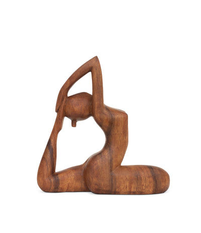 8" Wooden Handmade Mini Yoga Figurines, Yoga Pose Statue, Yoga Room Studio Decor, Mindful Home Decor Yogi Gift, Decorative Shelf Decor Objects, Zen Inspired - One-Legged King Pigeon