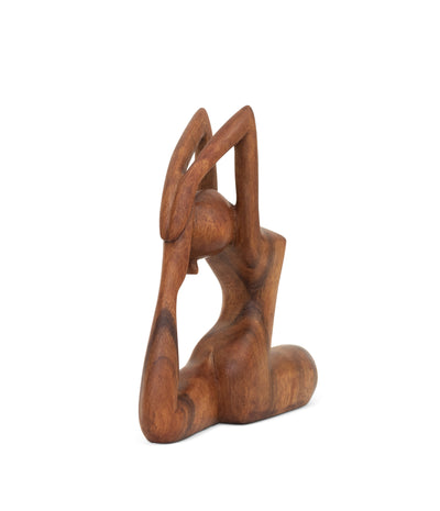 8" Wooden Handmade Mini Yoga Figurines, Yoga Pose Statue, Yoga Room Studio Decor, Mindful Home Decor Yogi Gift, Decorative Shelf Decor Objects, Zen Inspired - One-Legged King Pigeon