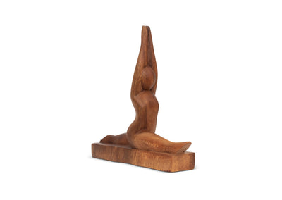 9" Wooden Handmade Mini Yoga Figurines, Yoga Pose Statue, Yoga Room Studio Decor, Mindful Home Decor Yogi Gift, Decorative Shelf Decor Objects - Splits Pose