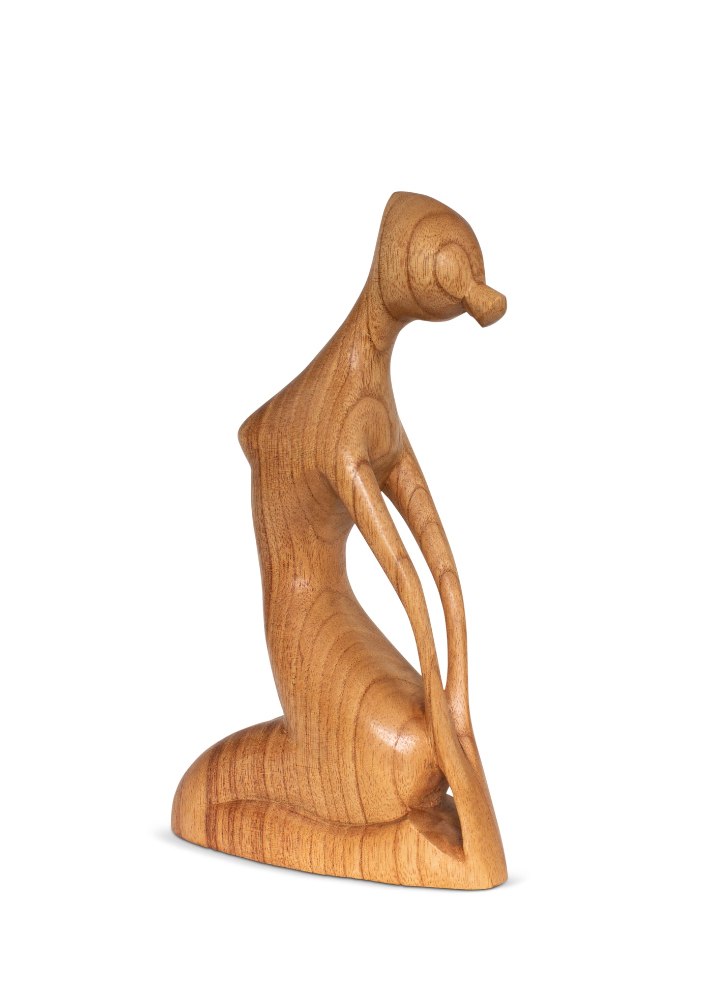 10" Wooden Handmade Mini Yoga Figurines, Yoga Pose Statue, Yoga Room Studio Decor, Mindful Home Decor Yogi Gift, Decorative Shelf Decor Objects, Zen Inspired - Thunderbolt Pose