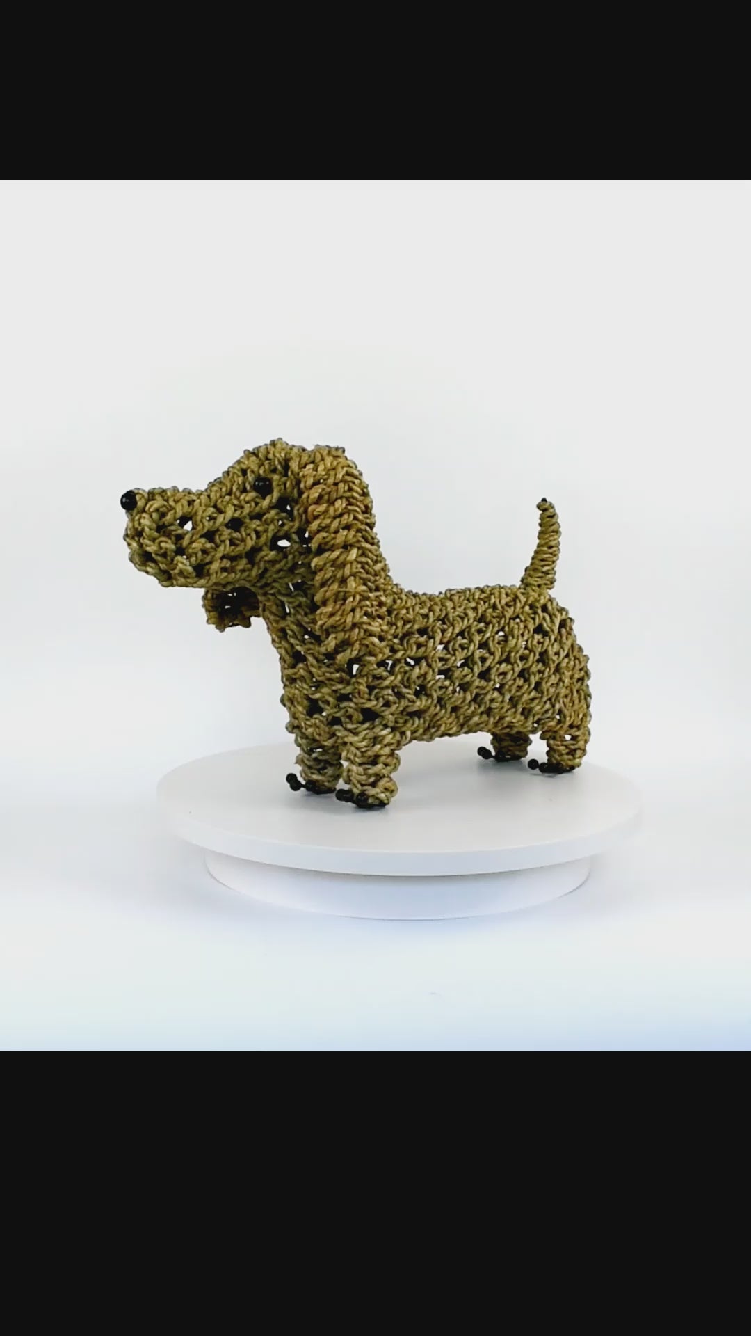 17" Hand Woven Seagrass Wiener Dog Statue Sculpture Figurine Home Decor Decorative Handmade Handcrafted Gift Art Decoration Artwork Cute Puppy