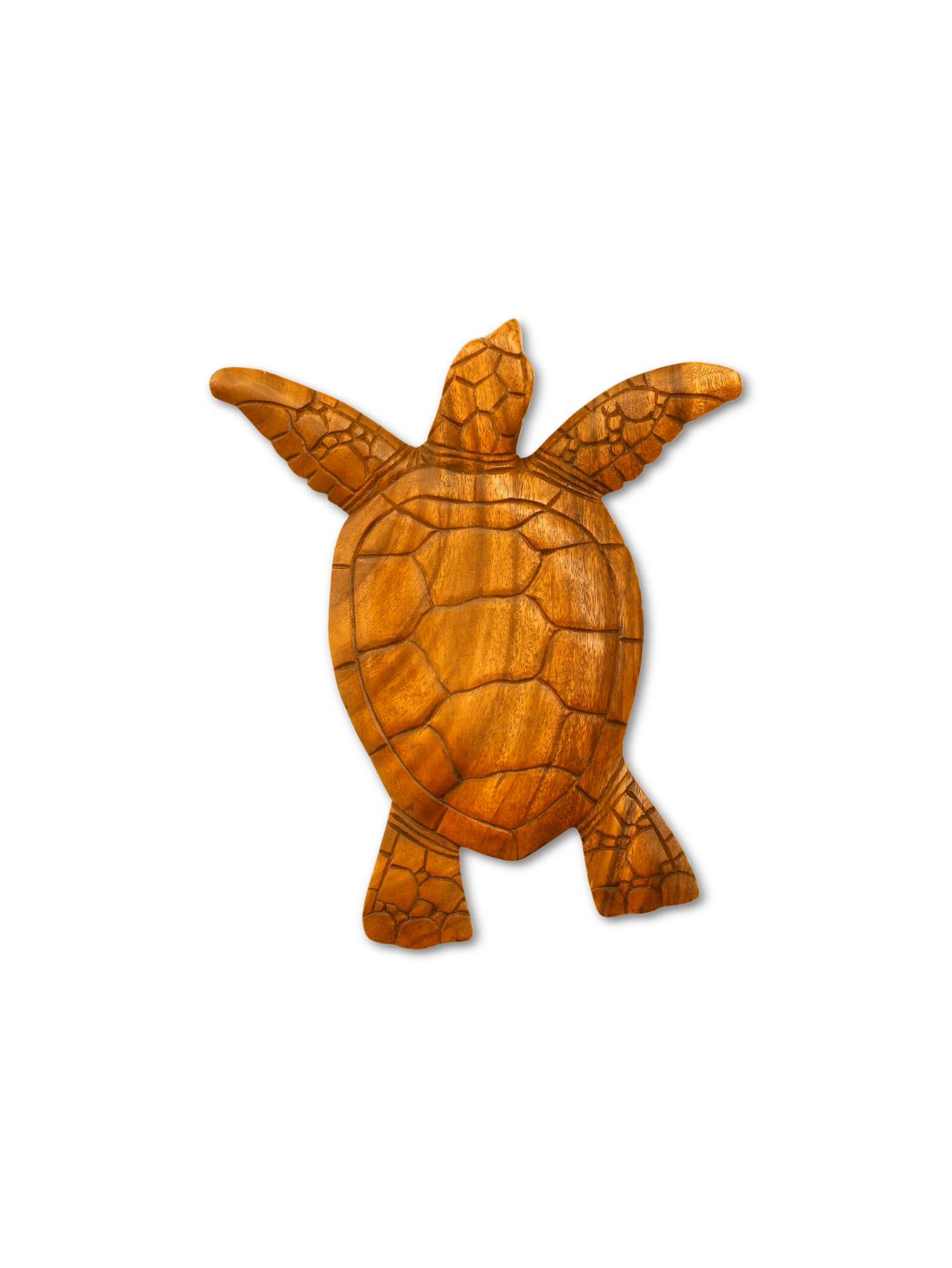 12" Wooden Tortoise Turtle Wall Hanging Home Decor Sculpture Statue Hand Carved Figurine Handcrafted Handmade Seaside Tropical Nautical Ocean Coastal