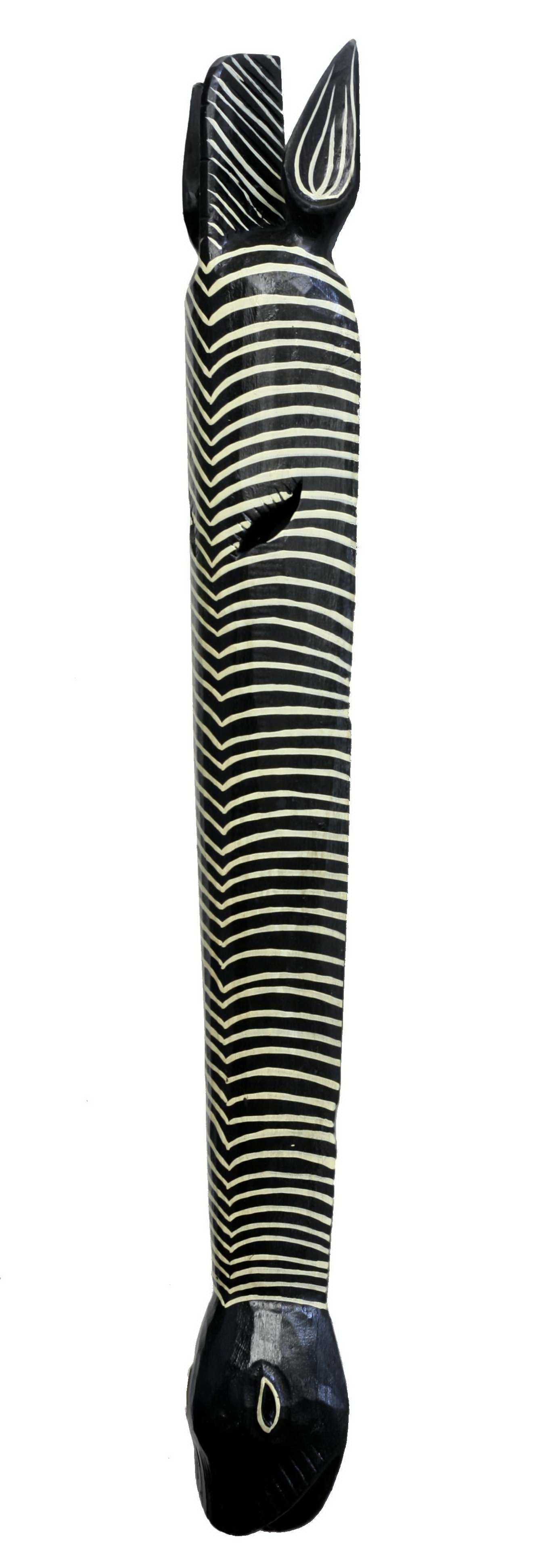 39" Wooden Tribal African Zebra Wall Mask Plaque Hanging Hand Carved Home Decor Accent Art Sculpture Wood Handmade Handcrafted Gift