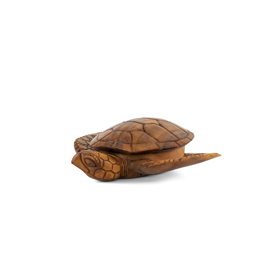 Wooden Handmade Turtle Bowl with Lid Kitchen Dining Decorative Centerpiece Hand Carved Decoration Handcrafted Wood Serving Tortoise