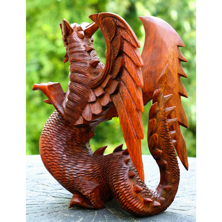 Small Dragon Hand Carved Figure