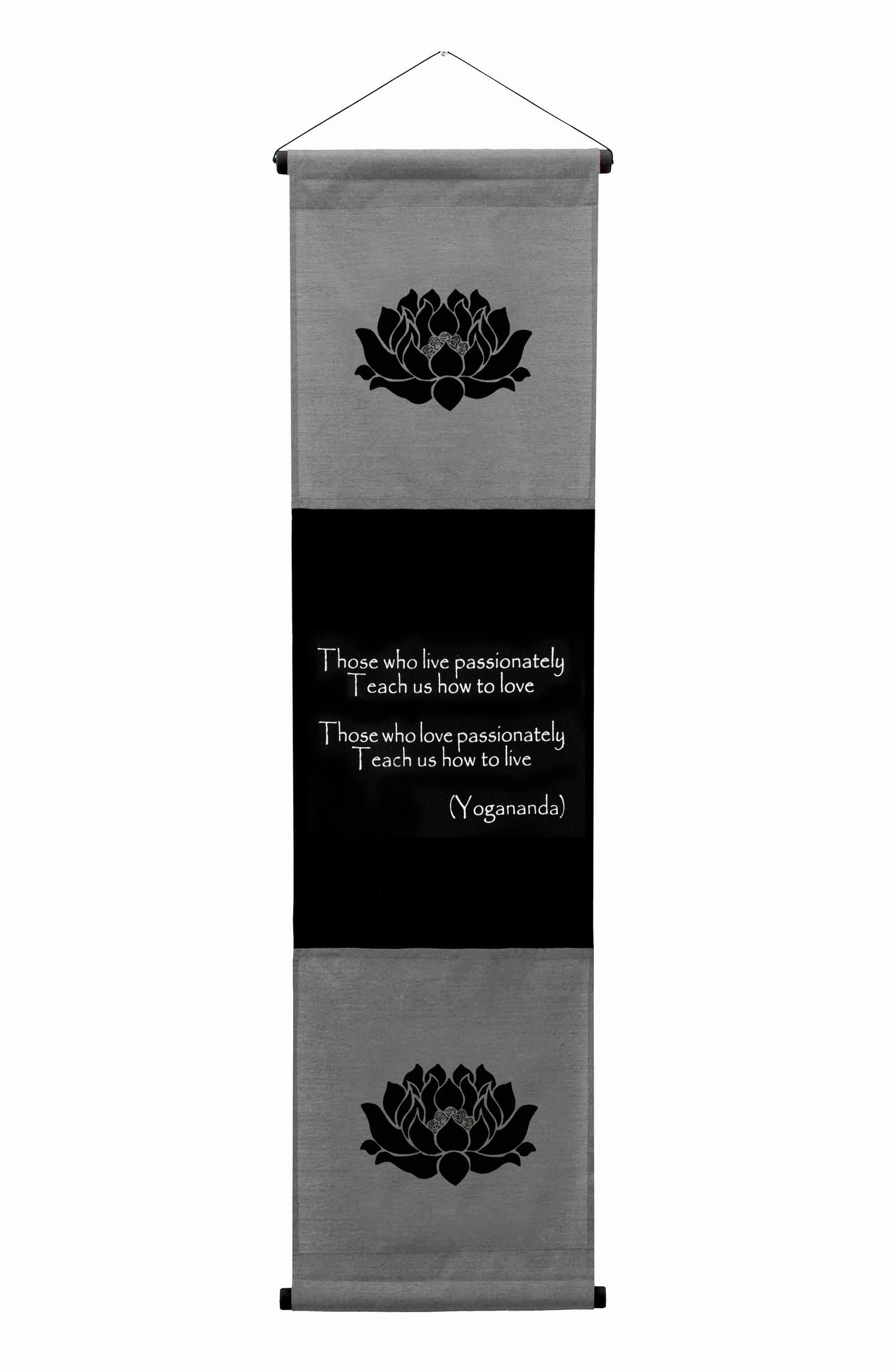 Inspirational Wall Decor Yogananda Banner Art, Inspiring Quote Hanging Scroll, Affirmation Motivational Uplifting Message, Thought Saying Tapestry