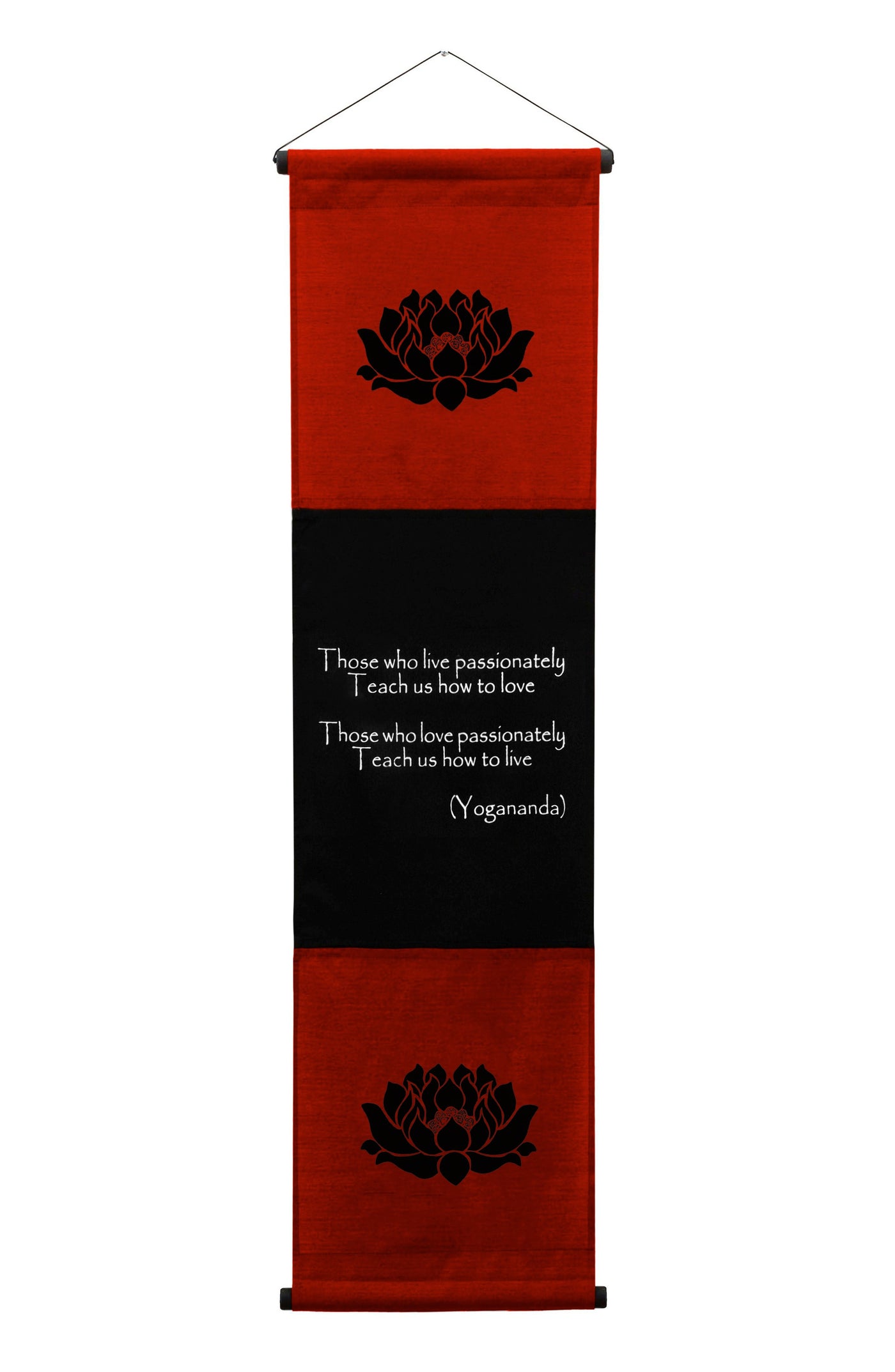 Inspirational Wall Decor Yogananda Banner Art, Inspiring Quote Hanging Scroll, Affirmation Motivational Uplifting Message, Thought Saying Tapestry