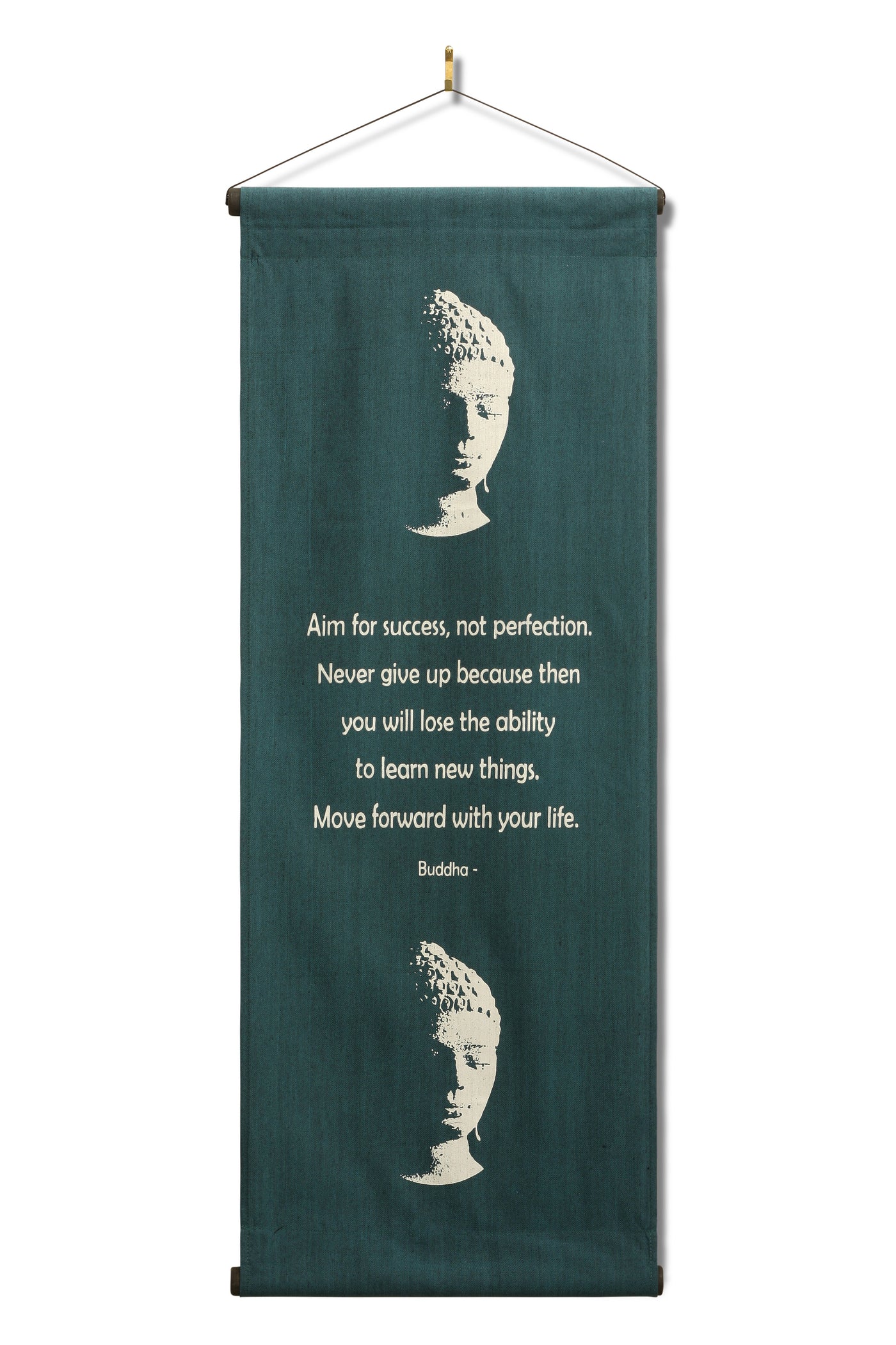 Inspirational Wall Decor "Buddha - Aim For Success" Banner, Inspiring Quote Hanging Scroll, Affirmation Motivational Uplifting , Thought Tapestry