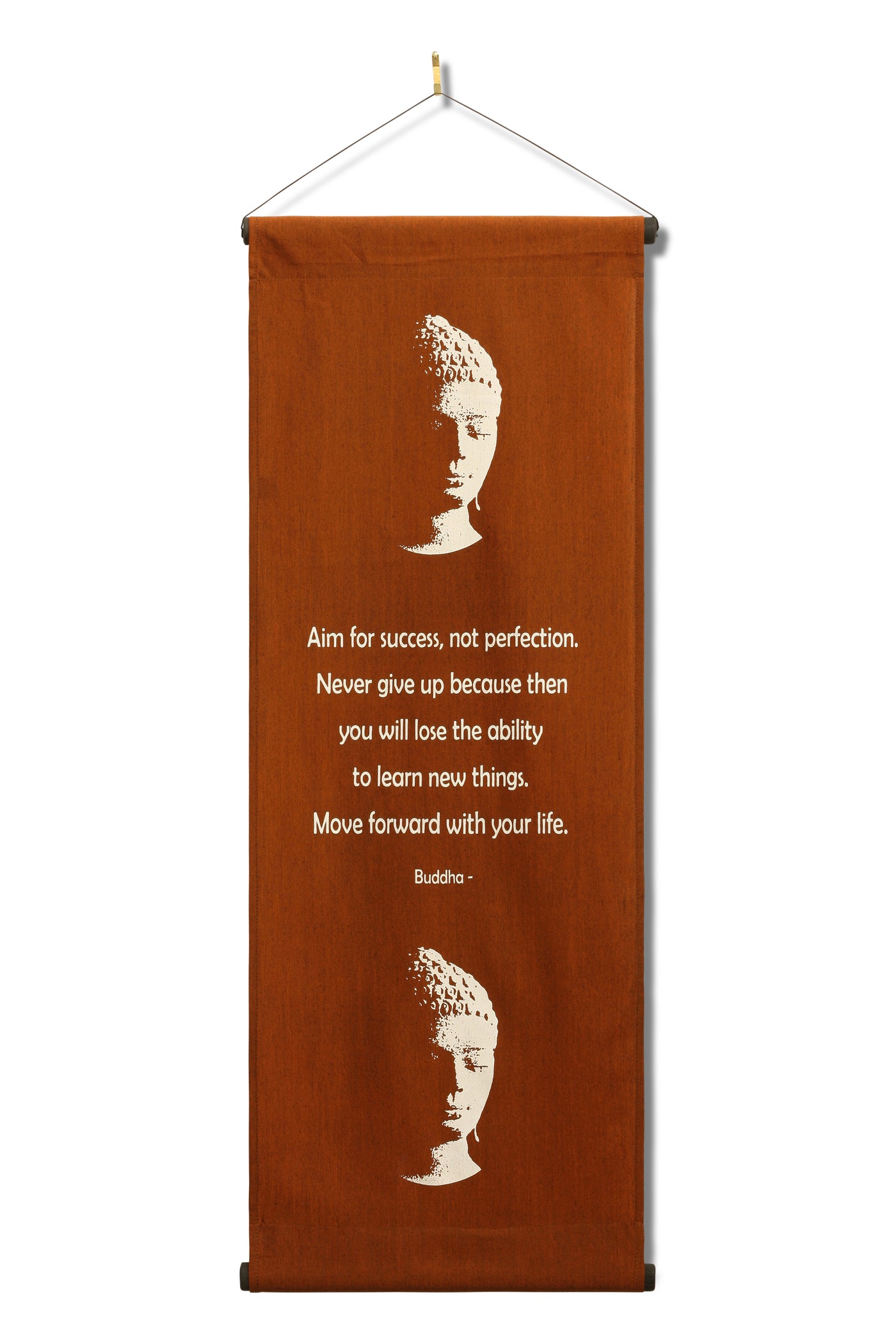 Inspirational Wall Decor "Buddha - Aim For Success" Banner, Inspiring Quote Hanging Scroll, Affirmation Motivational Uplifting , Thought Tapestry