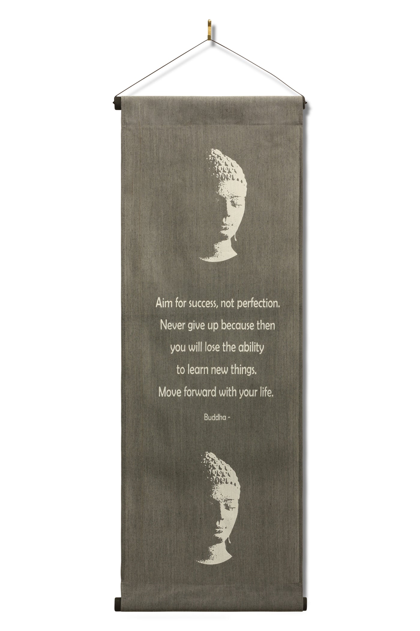 Inspirational Wall Decor "Buddha - Aim For Success" Banner, Inspiring Quote Hanging Scroll, Affirmation Motivational Uplifting , Thought Tapestry