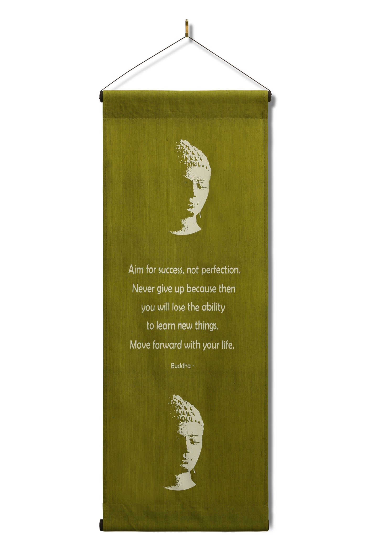 Inspirational Wall Decor "Buddha - Aim For Success" Banner, Inspiring Quote Hanging Scroll, Affirmation Motivational Uplifting , Thought Tapestry