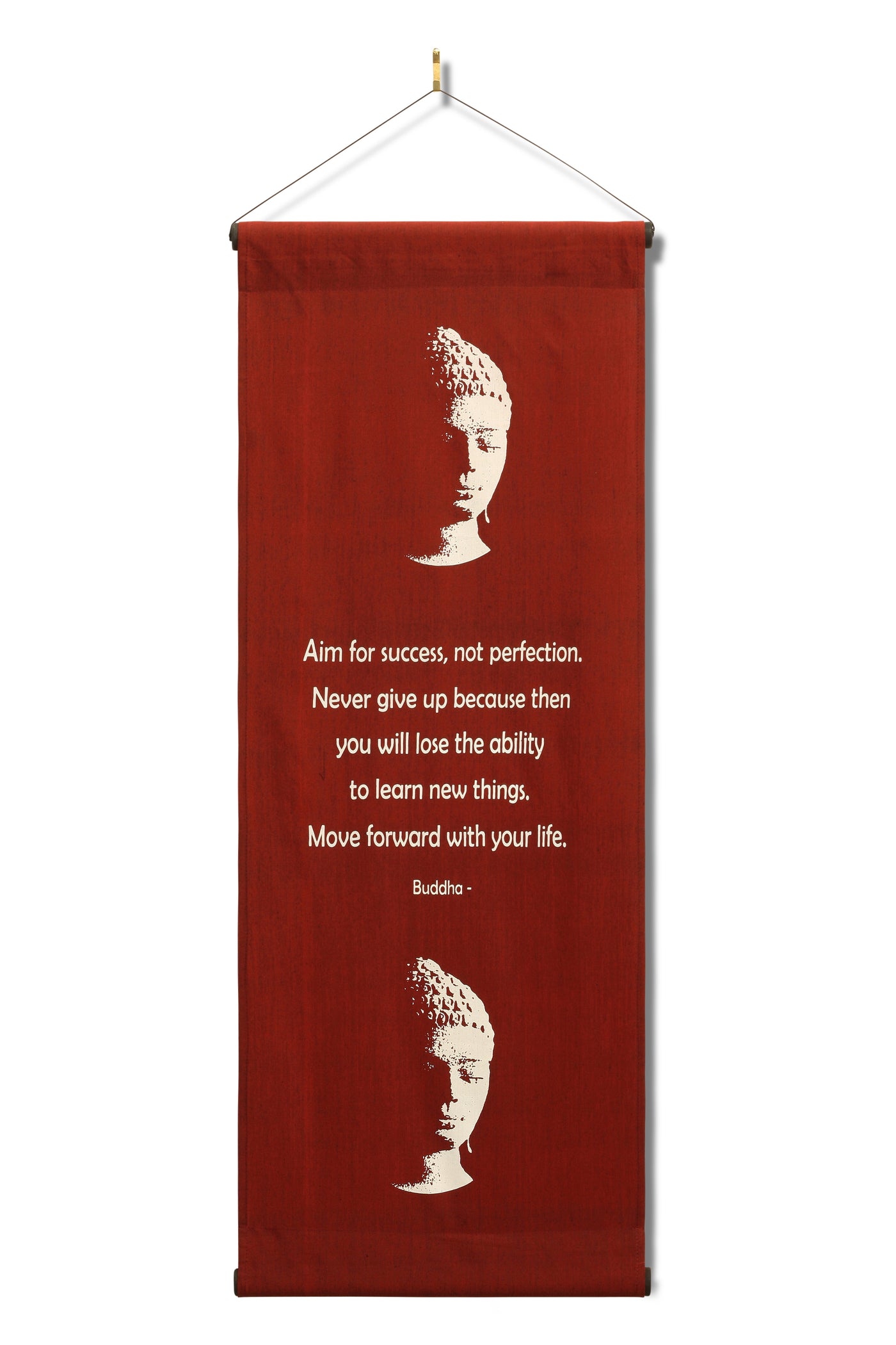 Inspirational Wall Decor "Buddha - Aim For Success" Banner, Inspiring Quote Hanging Scroll, Affirmation Motivational Uplifting , Thought Tapestry