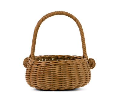 Hand Woven Bear Rattan Wedding Flower Girl Basket Decorative Home Decor Bin Organizer Storage Cute Handmade Handcrafted Gift Decoration Wicker Easter