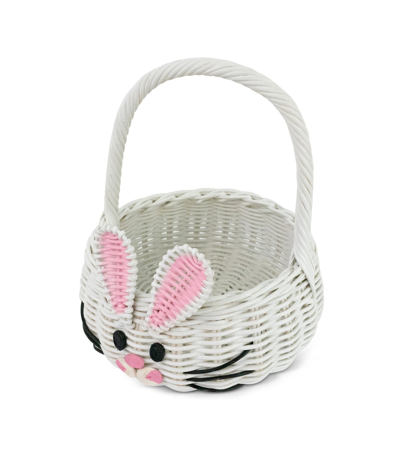 Hand Woven Bunny Rattan Wedding Flower Girl Basket Bin Home Decor Cute Handmade Handcrafted Nursery Gift Animal Storage Easter Wicker Rabbit