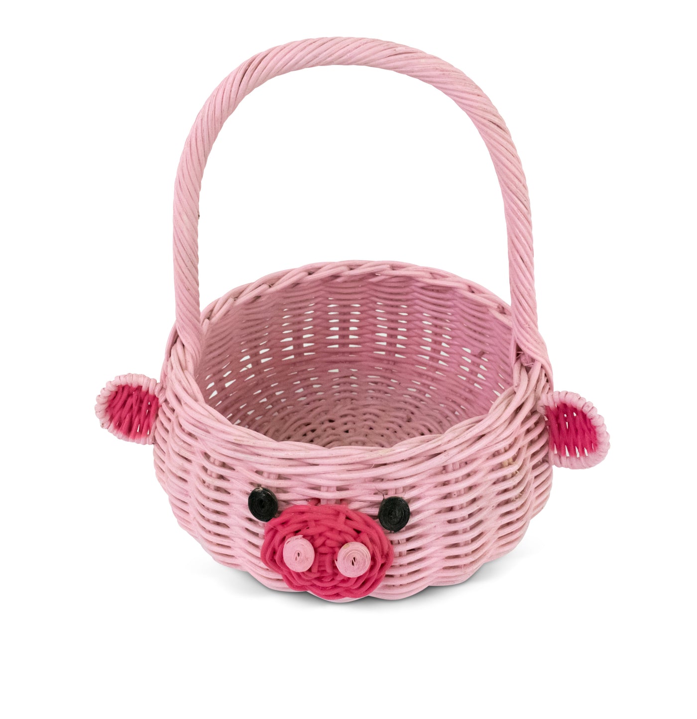 Hand Woven Pig Rattan Basket Decorative Home Decor Bin Organizer Storage Cute Handmade Handcrafted Gift Art Easter Decoration Wicker Piggy