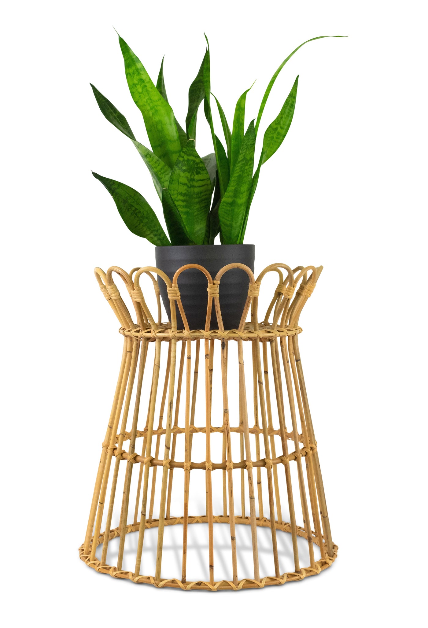 wicker plant hanger 18" Hand Woven Rattan Plant Stand Basket Indoor Garden