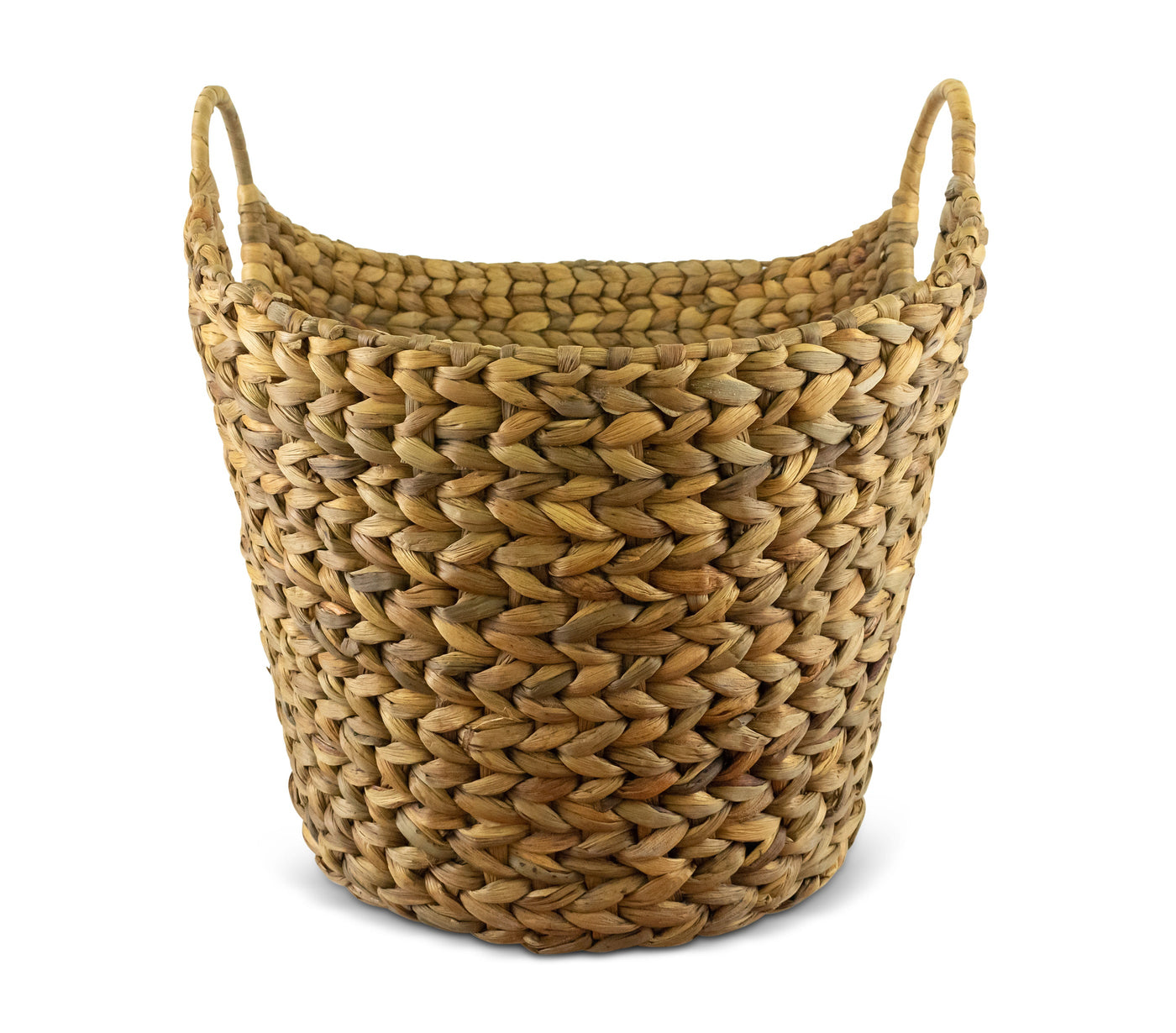 Extra Large Hand Woven Water Hyacinth Storage Basket Shelf Organizer Rectangular Wicker Baskets with Handles 19 x 15 x 14 inches