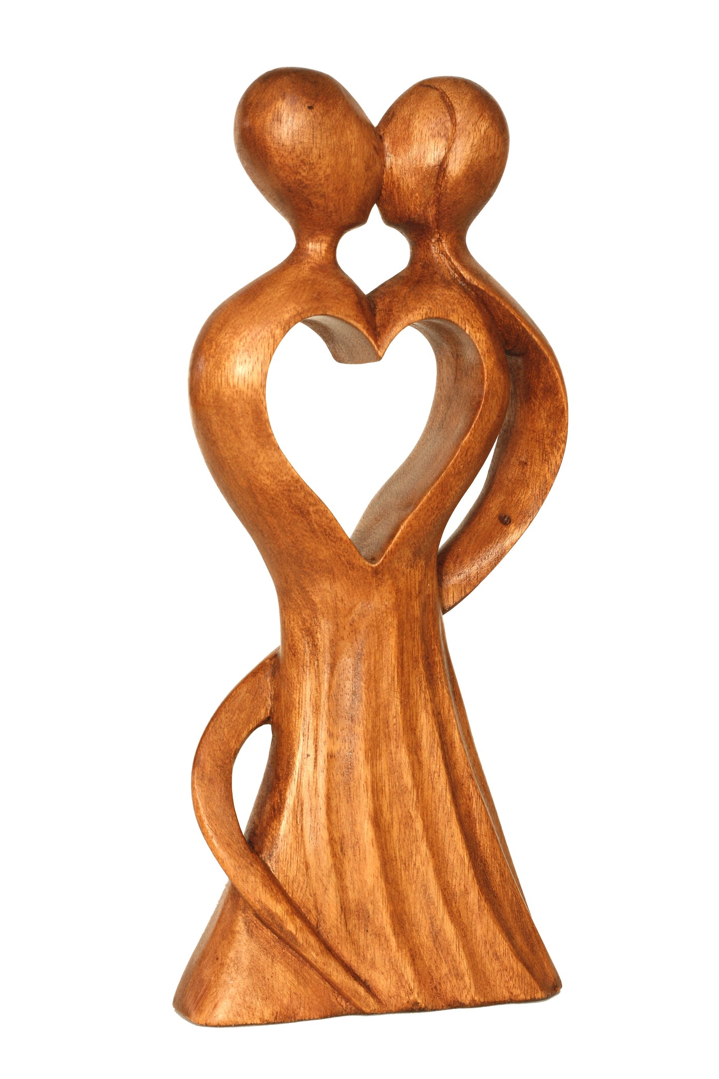 12" Wooden Handmade Abstract Sculpture Statue Handcrafted "Love of My Life" Gift Art Home Decor Figurine Accent Artwork Hand Carved