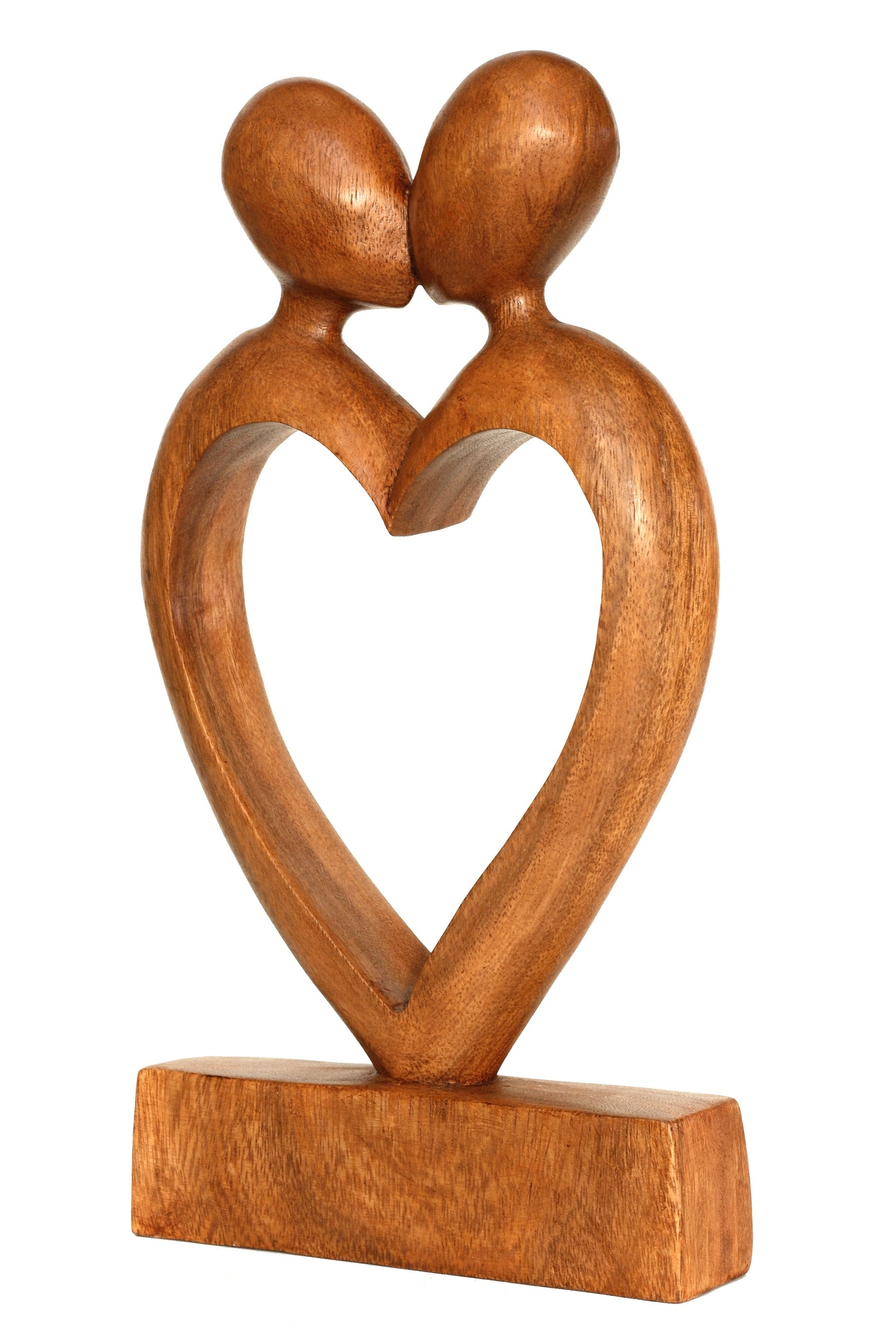12" Wooden Handmade Abstract Sculpture Statue Handcrafted "Loving You" Gift Art Decorative Home Decor Figurine Accent Decoration Artwork Hand Carved