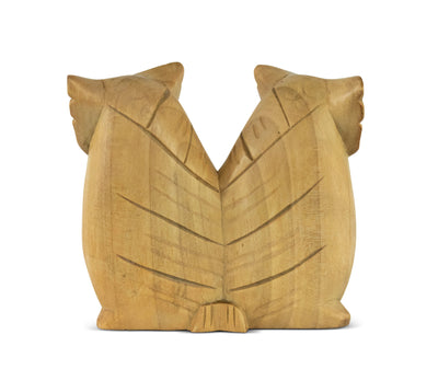 Wooden Handmade Owl and Family Figurine Handcrafted Hoot Statue Art Home Decor Sculpture Hand Carved Decorative Accent Decoration