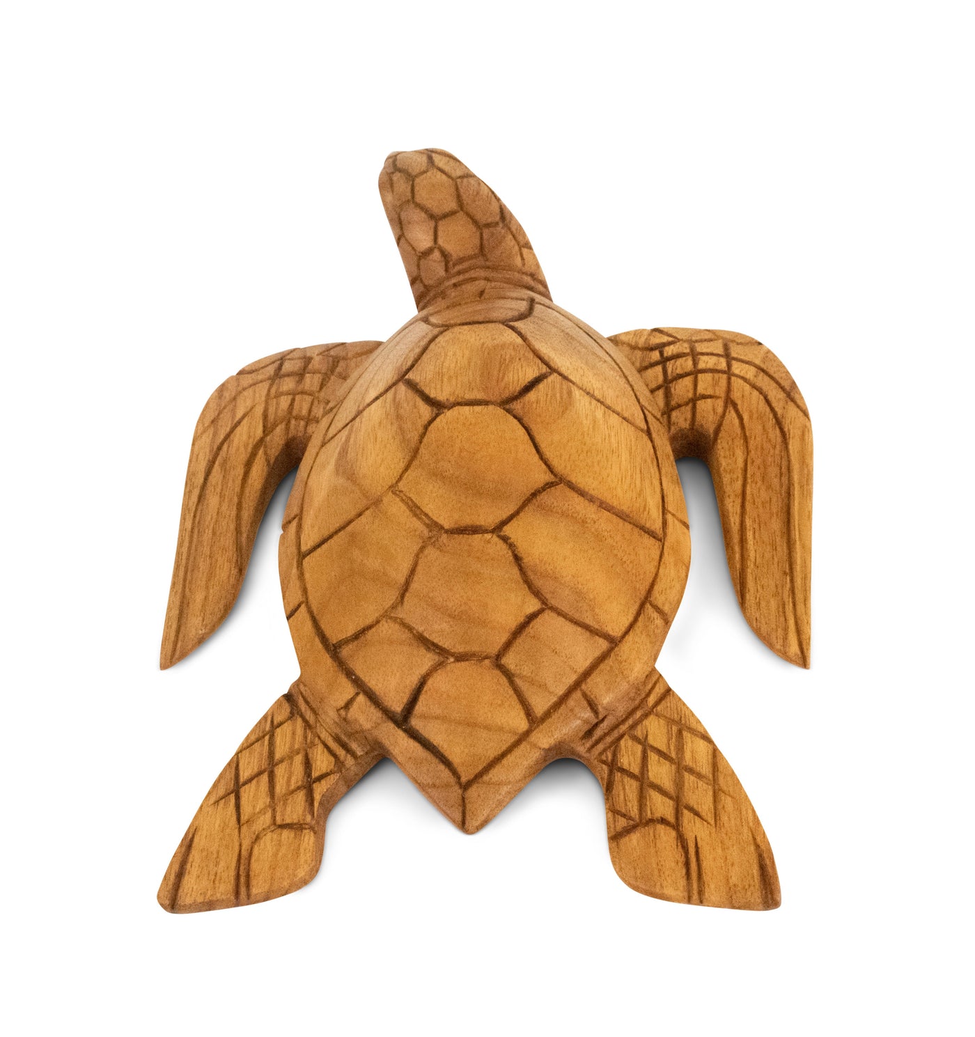 Wooden Tortoise Home Decor Sculpture Statue Hand Carved Accent Figurine Handcrafted Handmade Seaside Tropical Nautical Ocean Coastal Swimming Turtle